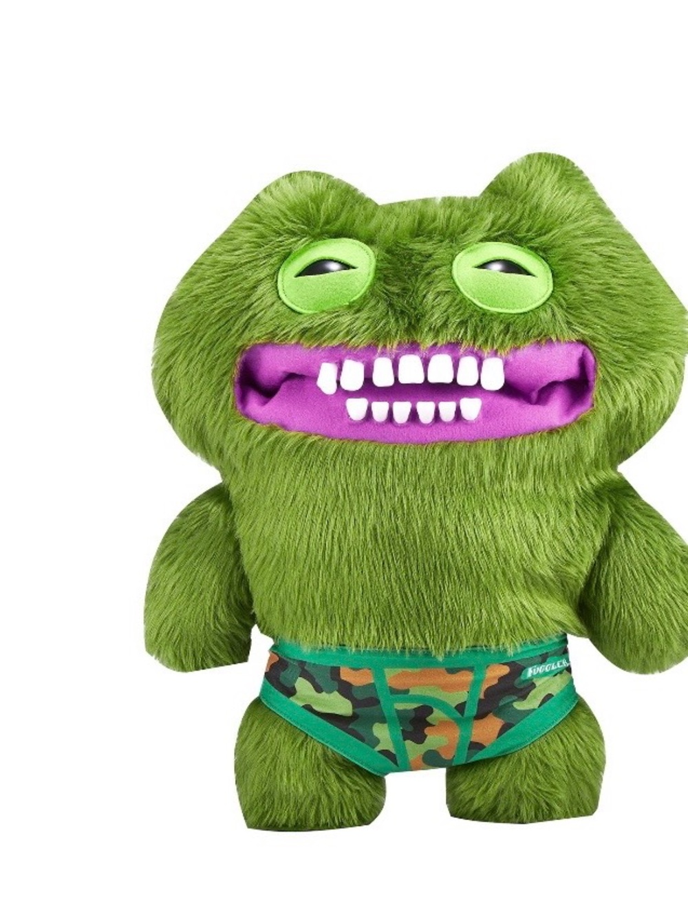 New Fuggler BIGG FUGGS Series 2 Count Underoo McGoo 18" Plush Monster Green Camo